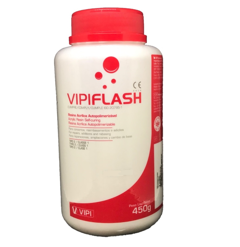 Resina Acrilica Auto Vipi Flash Po Rosa 450gr