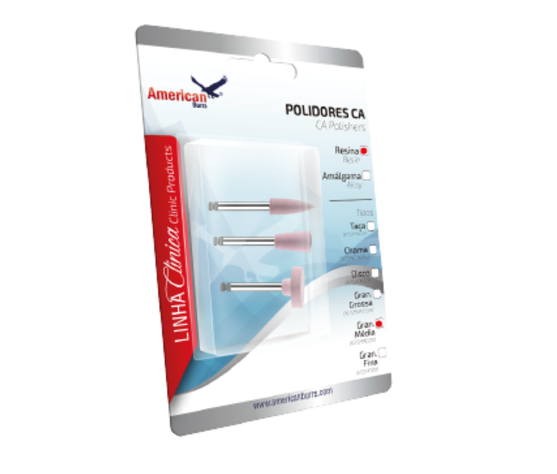 Polimento Resina Composta Kit C-3 Ca Medio American Burrs
