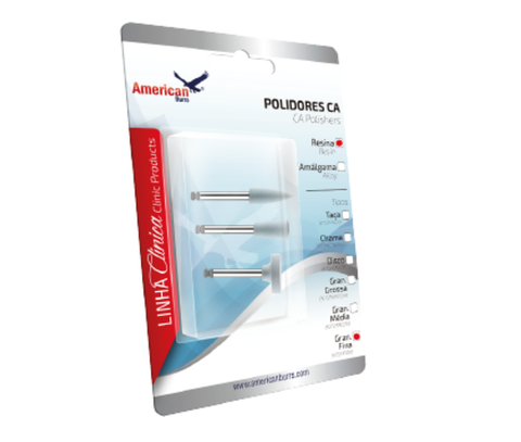 Polimento Resina Composta Kit C-3 Ca Fino American Burrs