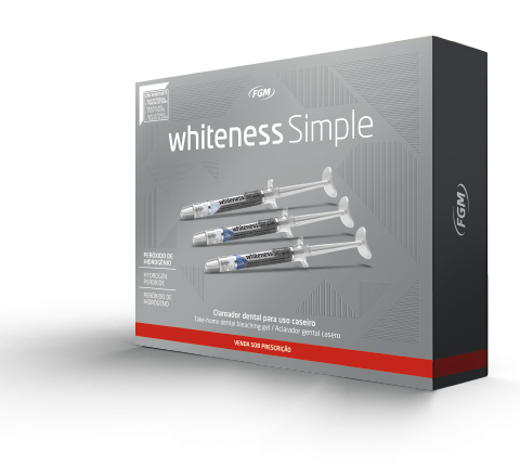 Clareador Whiteness Simple 22% Kit Com 5 Seringas