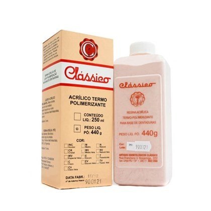 Resina Acrilica Termo Classico Rosa Claro Veia Po 440 Gr.