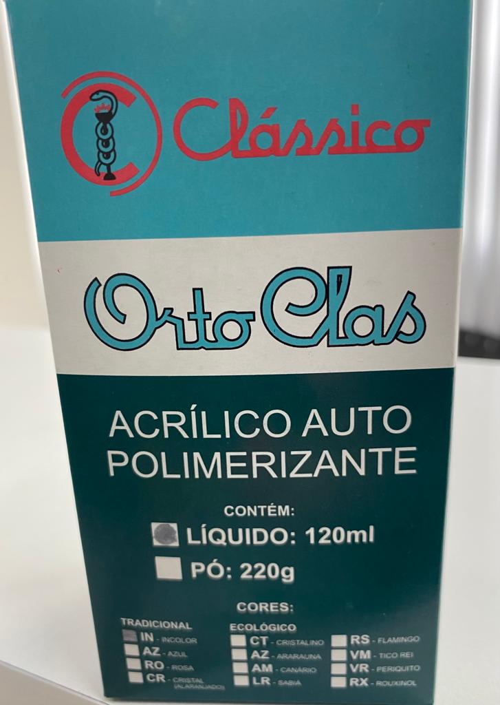 Resina Acrilica Para Orto Ortoclass Liq. Incolor 120ml