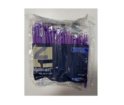 Sugador Descartavel Com 40 Lilas Euronda