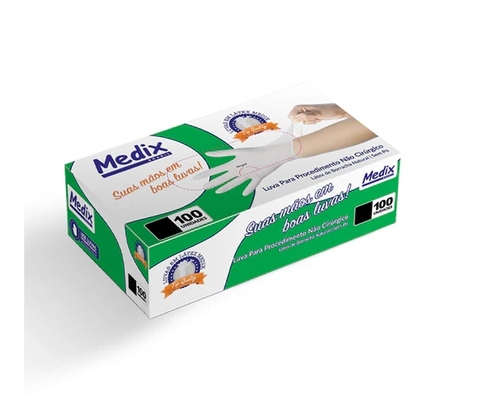 Luva Latex Sem Po Tam. Pp Com 100 Un. Medix