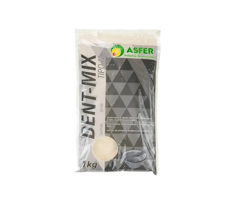 Gesso Tipo 4 Dent Mix Verde 1kg Asfer