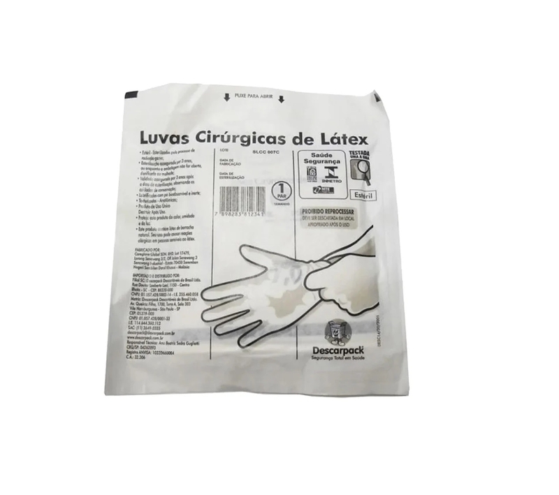 Luva Cirurgica Esteril Nr. 7.0 Descarpack