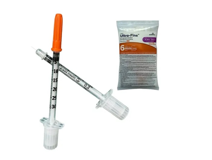 Seringa Desc. 0,5ml Com Agulha Ultra Fine 6mm Unidade Embecta