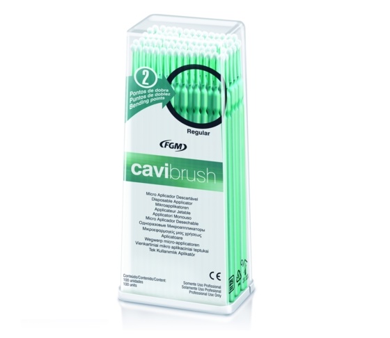 Aplicador Cavibrush Regular Verde Com 100 Un. Fgm