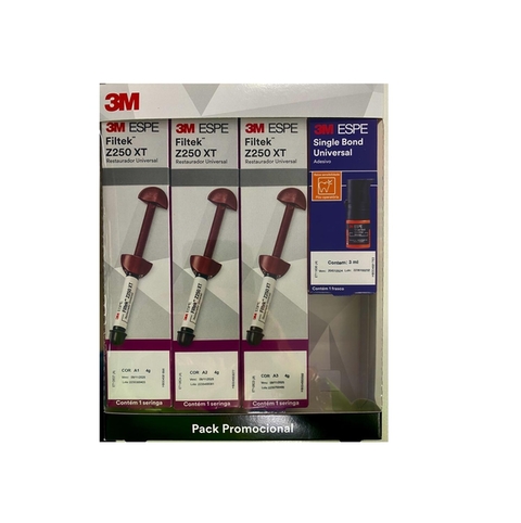 Resina Z250 3m Kit 1x A1 + 1x A2 + 1x A3 + Single Bond Universal 1ml