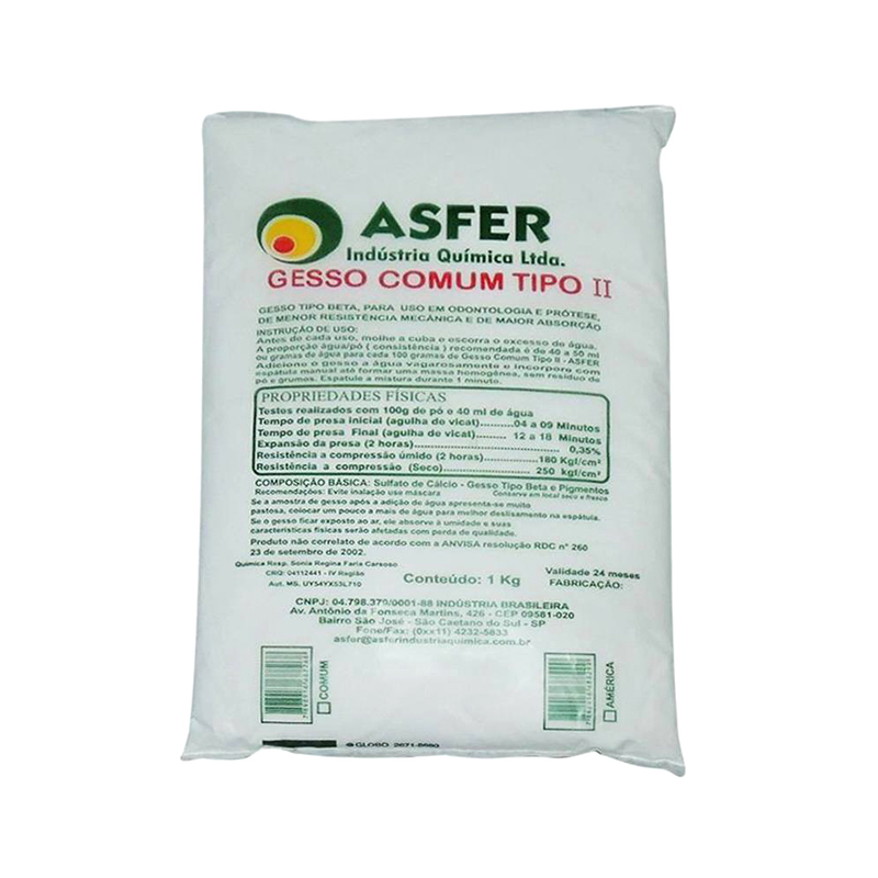 Gesso Comum 1kg Asfer